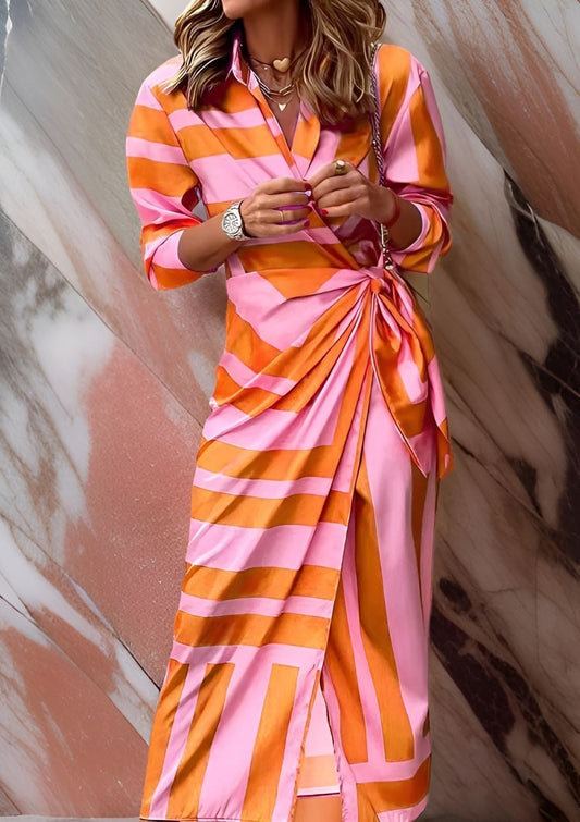 Kacie Wrap Dress with Print