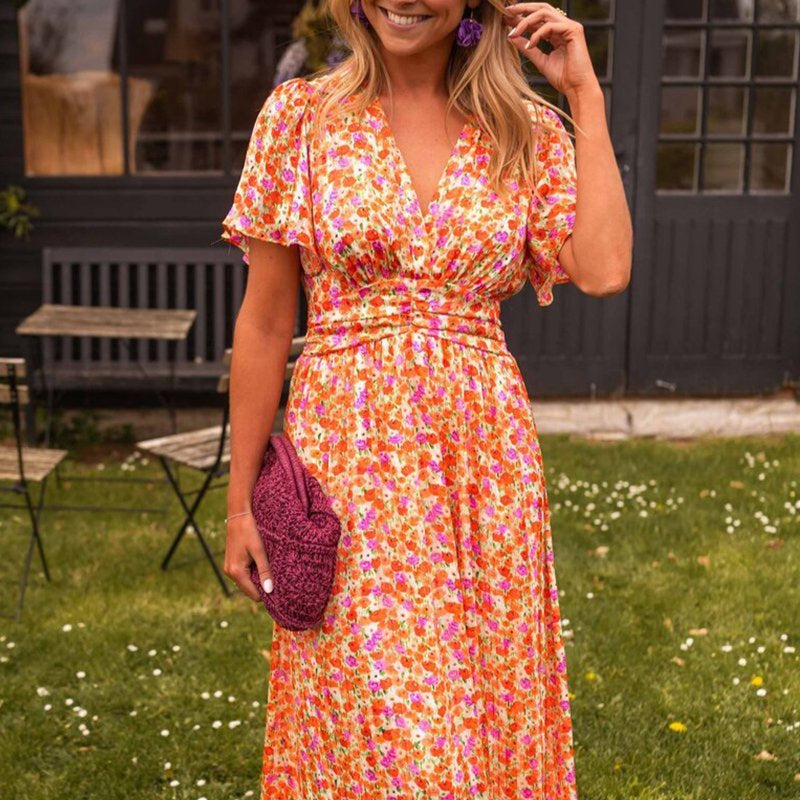 Ruth Long V-Neck Dress