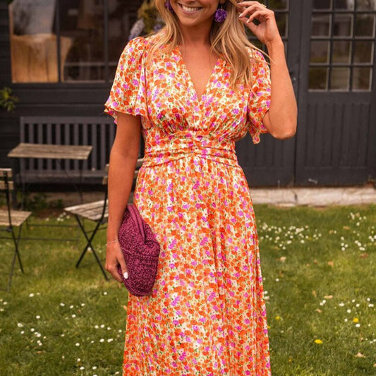 Ruth Long V-Neck Dress