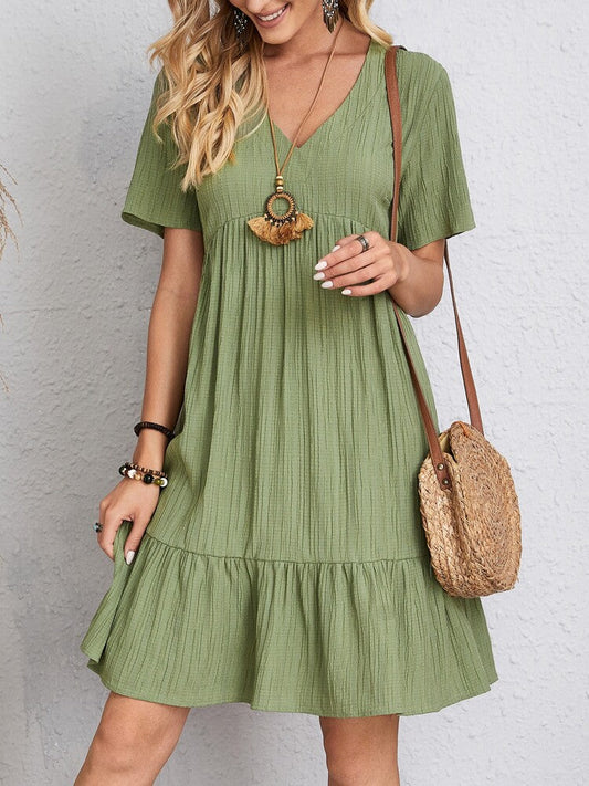 Enora - Elegant dress flattering for the tummy